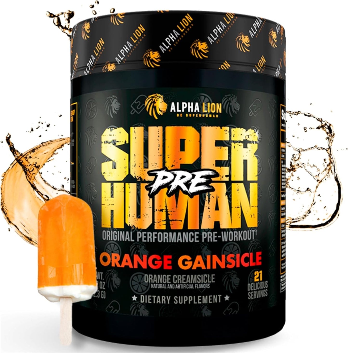 Superhuman Pre Workout Powder, Beta Alanine, L-Taurine & Tri-Source Caffeine for Sustained Energy & Focus, Nitric Oxide & Citrulline for Pump (21 Servings, Grapezilla)