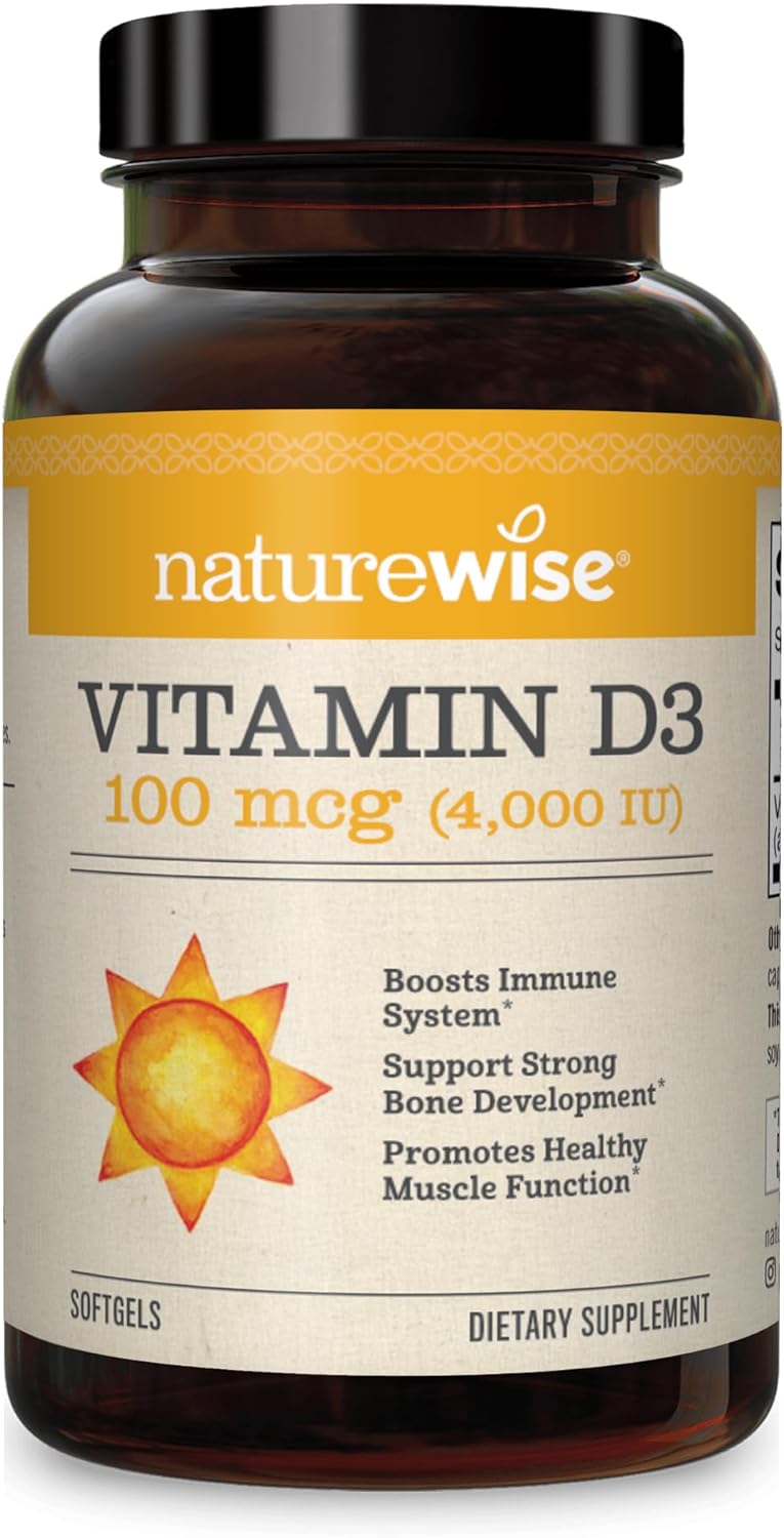 Vitamin D3 5000Iu (125 Mcg) 1 Year Supply for Healthy Muscle Function, and Immune Support, Non-Gmo, Gluten Free in Cold-Pressed Olive Oil, Packaging Vary ( Mini Softgel), 360 Count