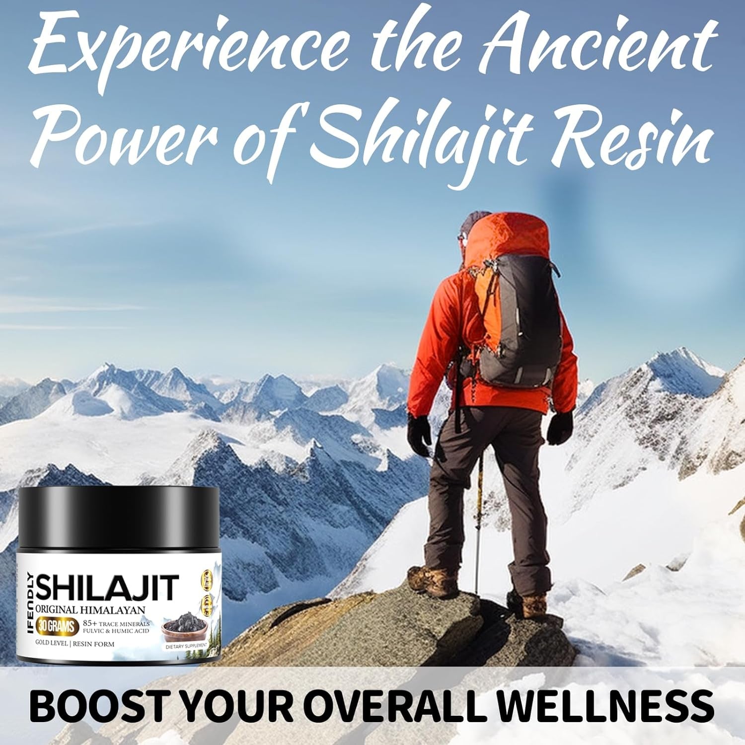 Shilajit Pure Himalayan Organic 600Mg Maximum Potency Gold Grade Shilajit Resin Shilajit Supplement Natural Authentic with 85+ Trace Minerals & Fulvic Acid for Energy, Immunity, 30 Grams (2 Pack)