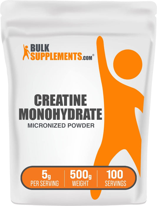 Creatine Monohydrate Powder - Creatine Pre Workout, Creatine for Building Muscle - 5G (5000Mg) of Micronized Creatine Powder per Serving, Creatine Monohydrate 500G (1.1 Lbs)